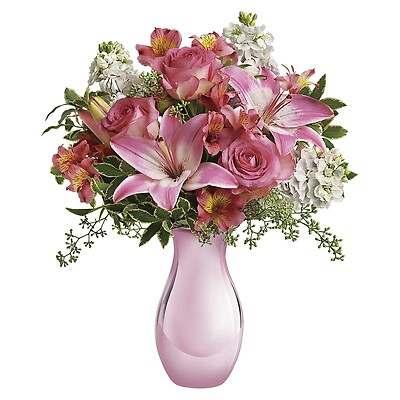 Pink Reflections Bouquet with Roses